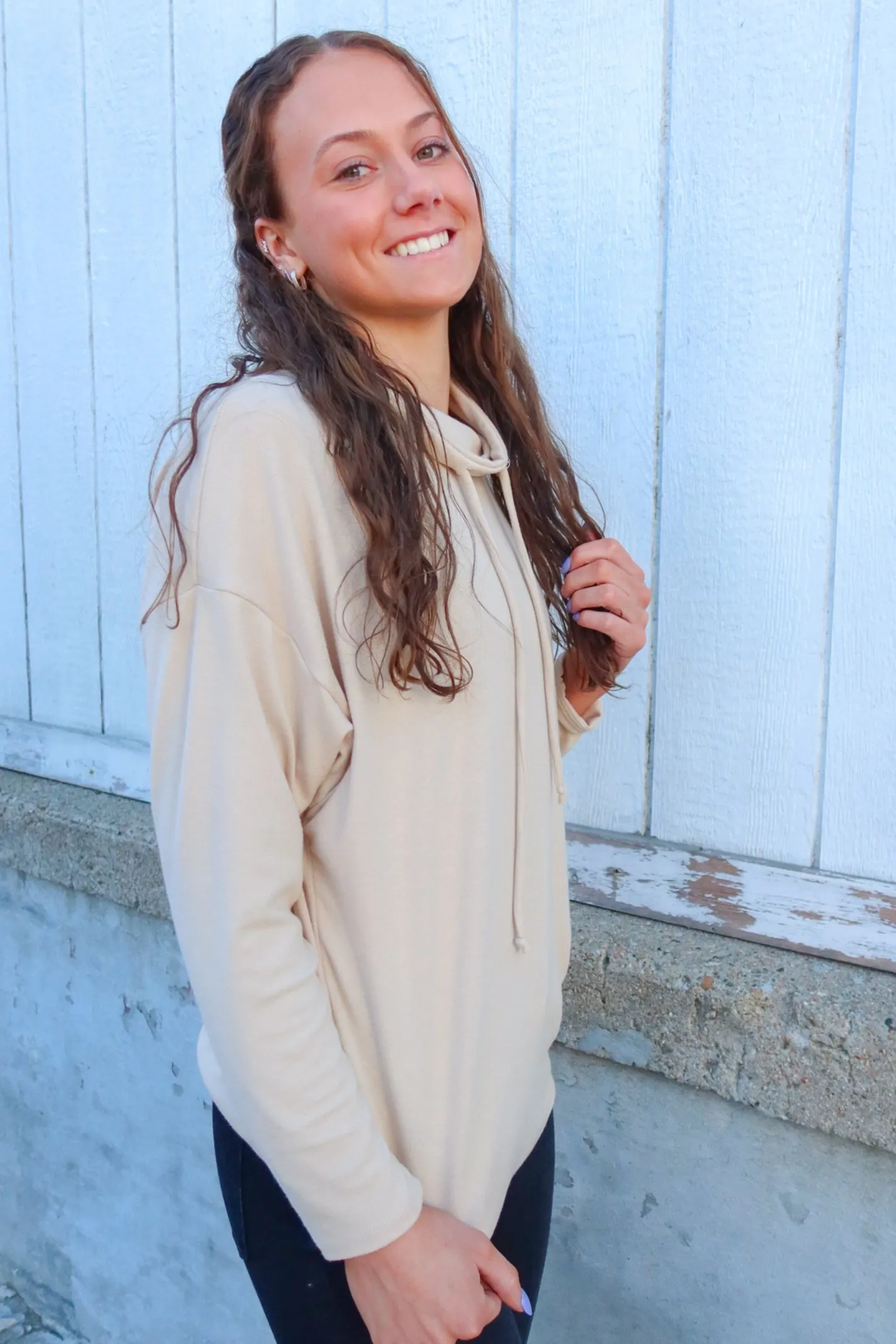 Taupe TurtleNeck Top