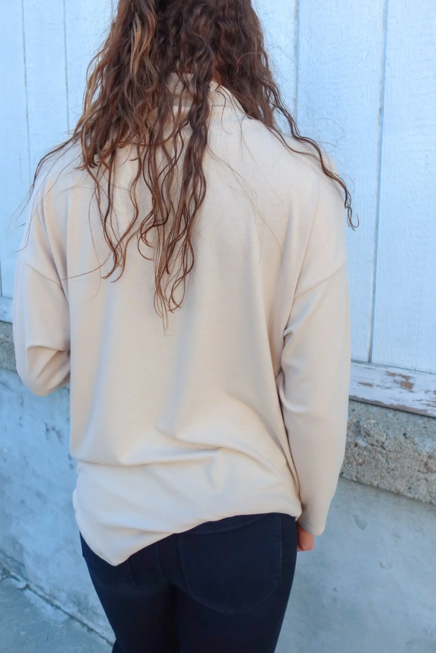 Taupe TurtleNeck Top