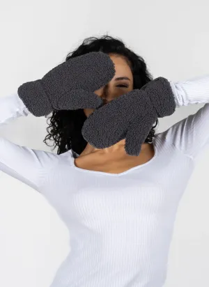 Teddy Mittens | Charcoal