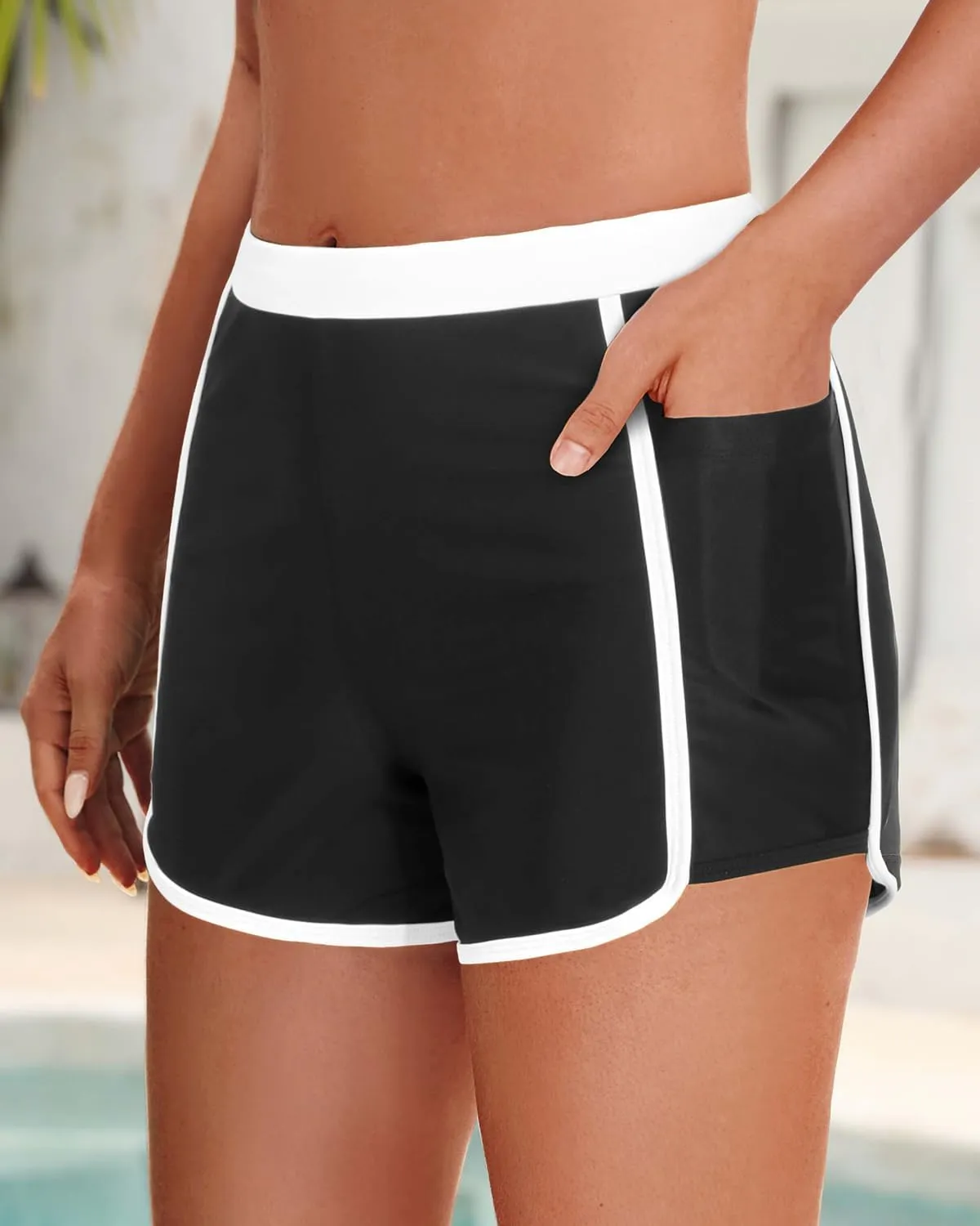 Tempt Me Women Two Piece Tankini Swimsuits - Swimsuits with Pockets Shorts Tummy Control Bathing Suit Athletic Swimwear