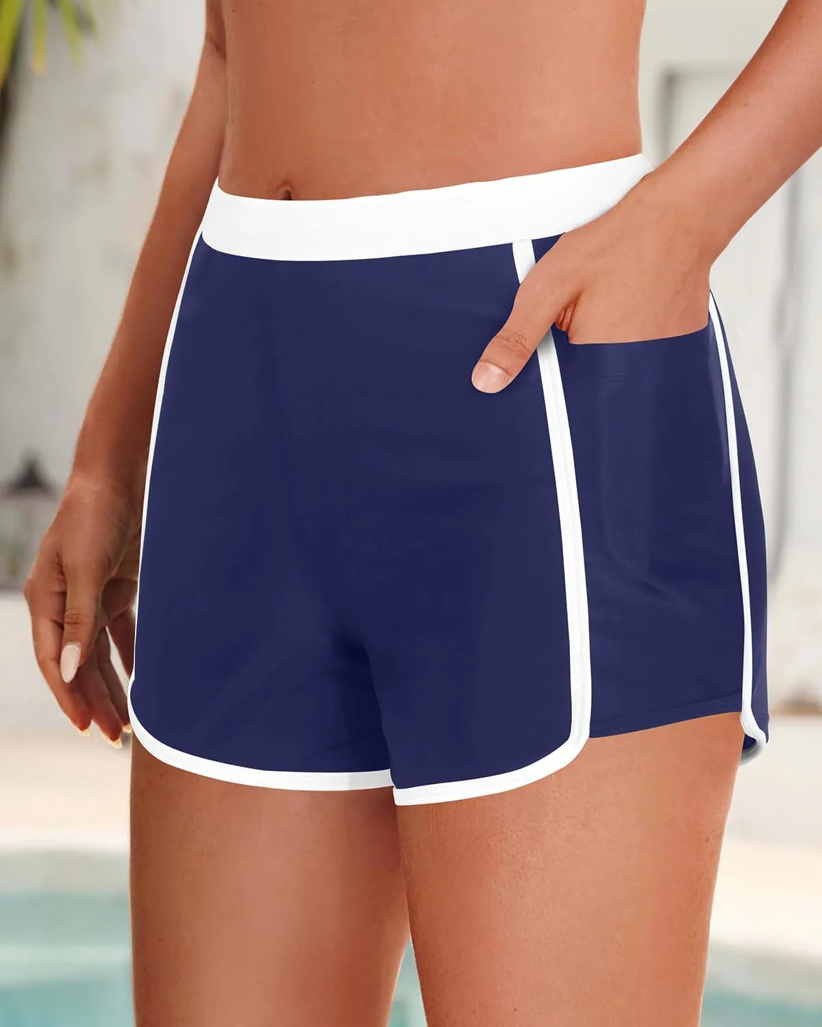 Tempt Me Women Two Piece Tankini Swimsuits - Swimsuits with Pockets Shorts Tummy Control Bathing Suit Athletic Swimwear