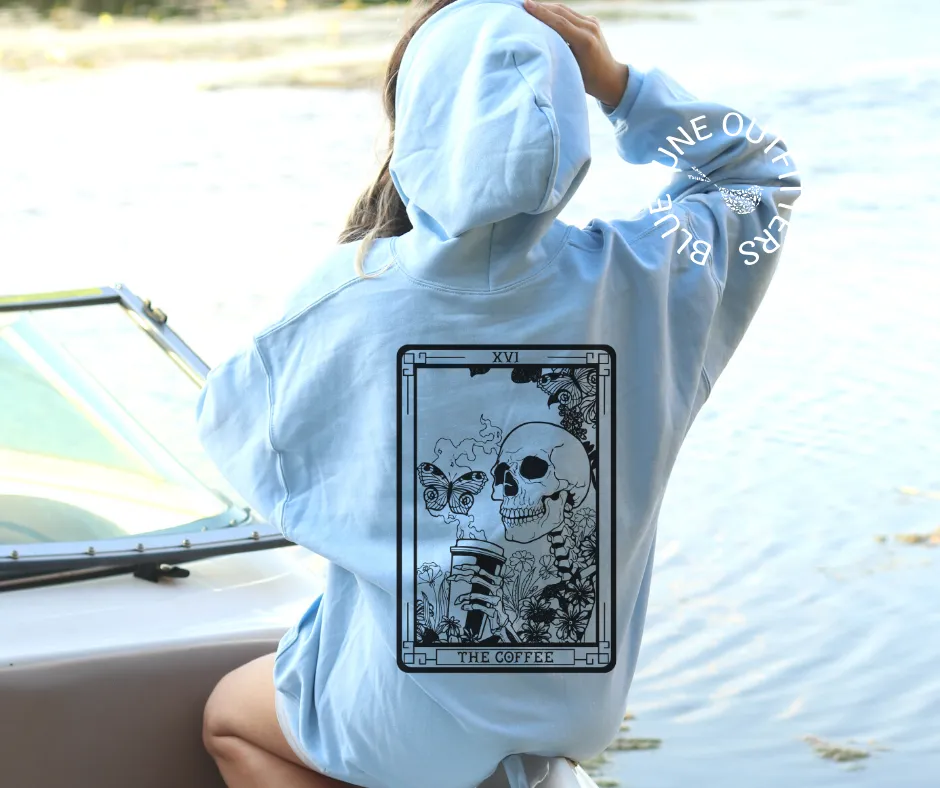 The Coffee Skeleton Tarot Card Hoodie
