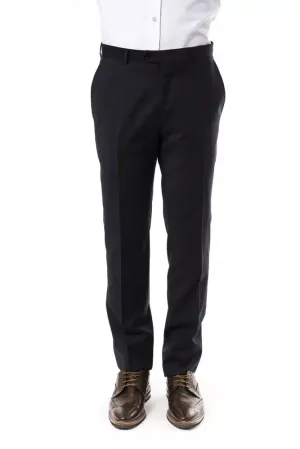 Uominitaliani Elegant Gray Woolen Suit Pants for Gentlemen