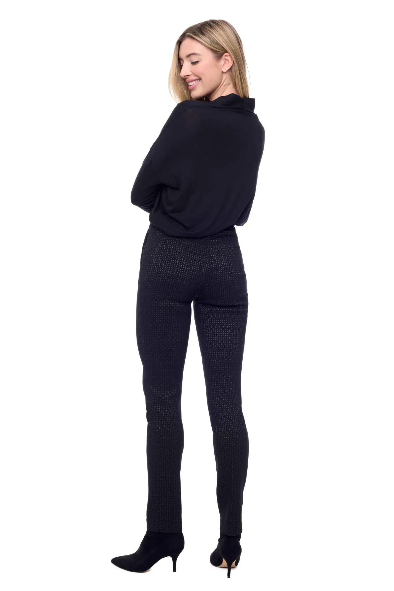 UP! Pants - Twinkle Pull On - Black/Silver