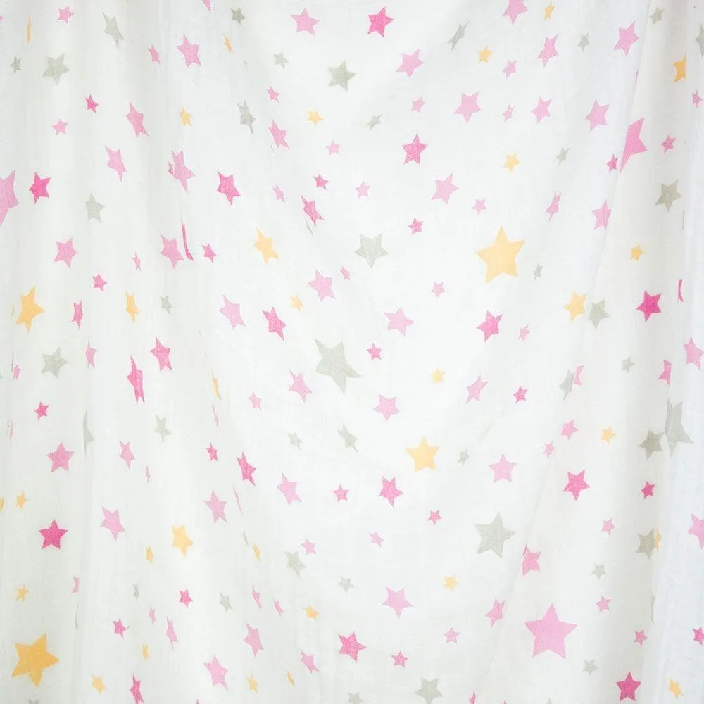 Weegoamigo Muslin Swaddle Wraps - Twinkle Pink