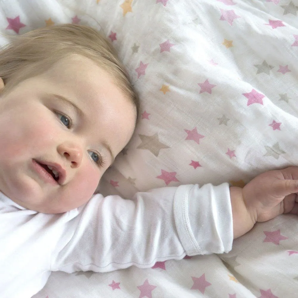 Weegoamigo Muslin Swaddle Wraps - Twinkle Pink