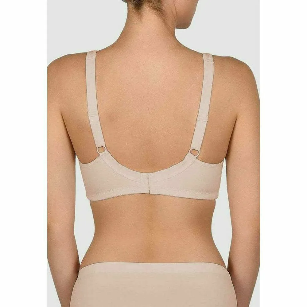 Wide Strap Full Coverage Wirefree Cotton Bra