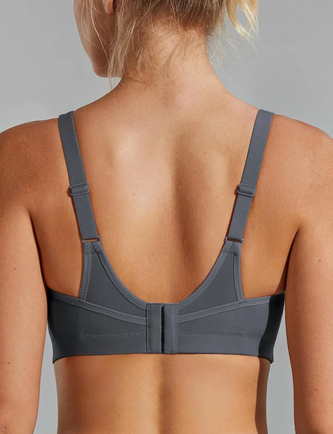 Wingslove Womens Sports Bras High Impact Adjustable Wireless Plus Size Sports Bra Full Figure Large Bust Workout Running Bra