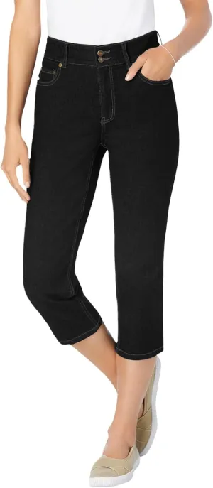 Woman Within Plus Size Secret Solutions; Tummy Smoothing Denim Jean Capri