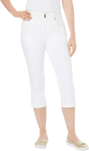 Woman Within Plus Size Secret Solutions; Tummy Smoothing Denim Jean Capri