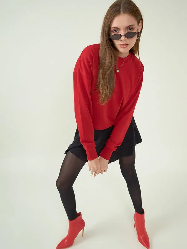 Women Red Odor-Free Sweatshirt
