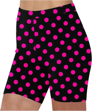 Women's Beach Shorts Casual Summer Polka Dot Print Leggings High Waist Stretchy Everyday Wear Comfortable Pants 2025