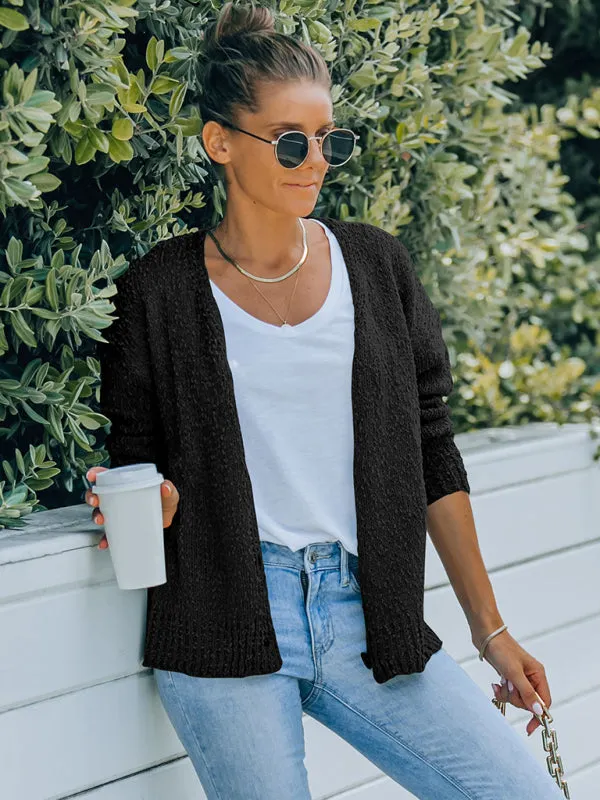 Women's fashion V-neck knitted cardigan