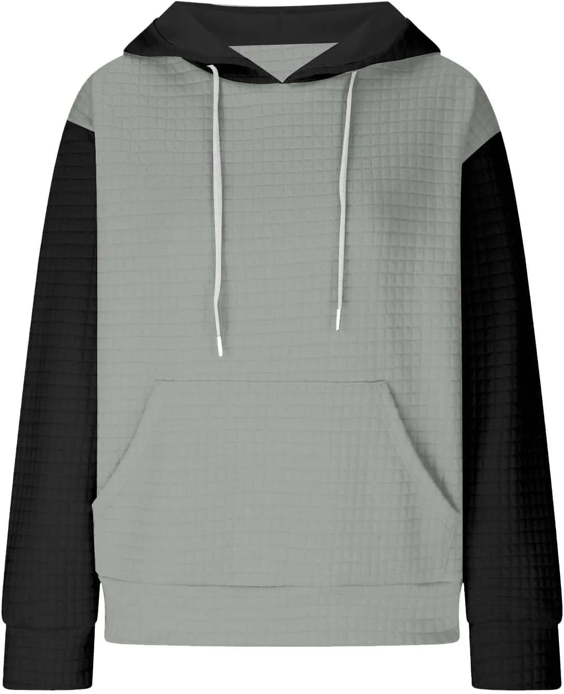 Womens Hoodies Oversized Sweatshirts 2024 Fashion Block Color Casual Crewneck Long Sleeve Loose Fit Winter Clothes