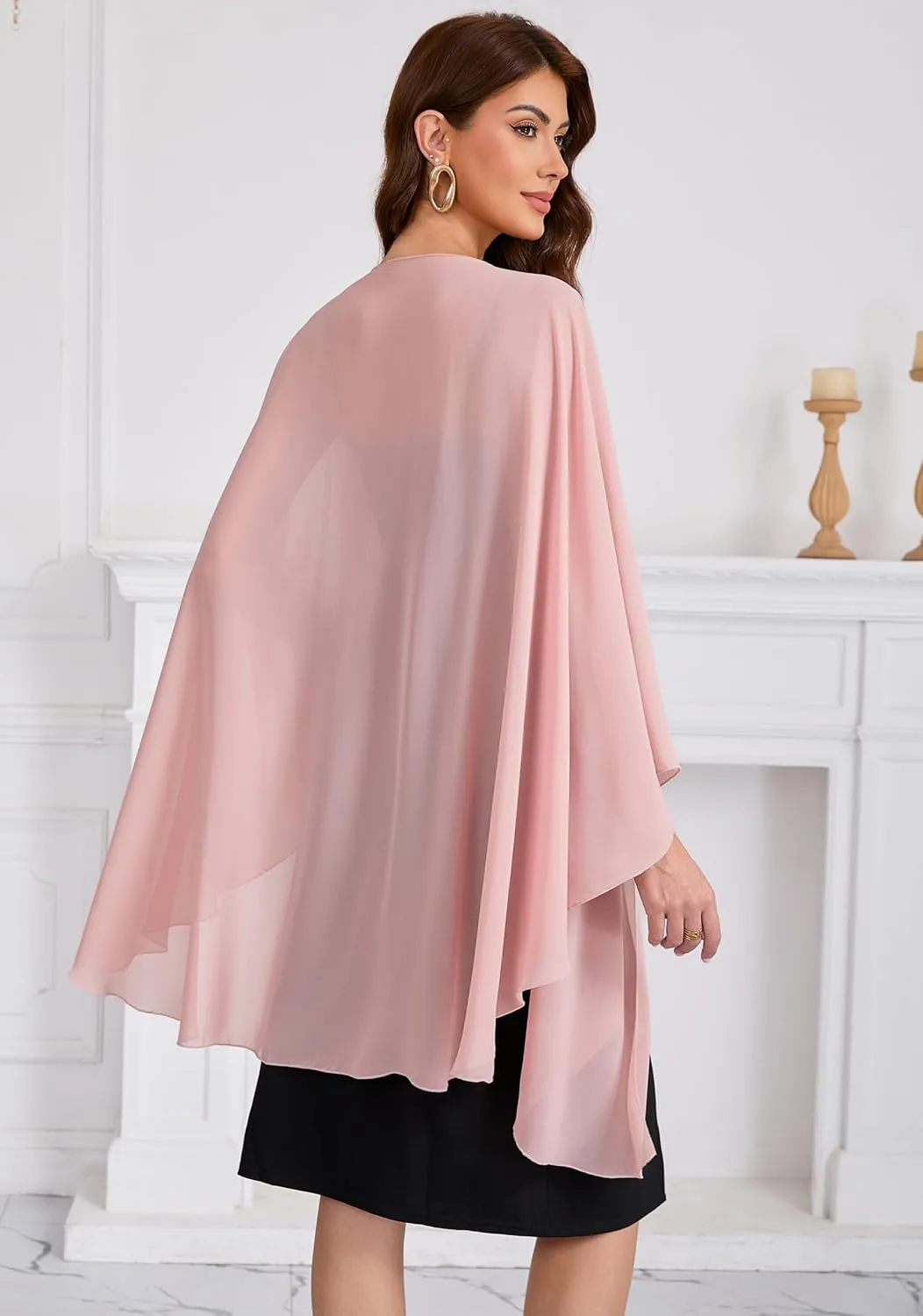 Women's Shawls and Wraps for Evening Dress Chiffon Scarf Soft Elegant Pashmina Wedding Bridal Scarve
