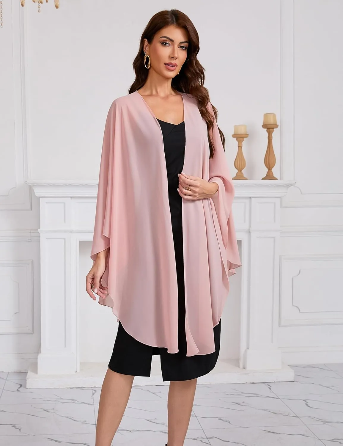 Women's Shawls and Wraps for Evening Dress Chiffon Scarf Soft Elegant Pashmina Wedding Bridal Scarve