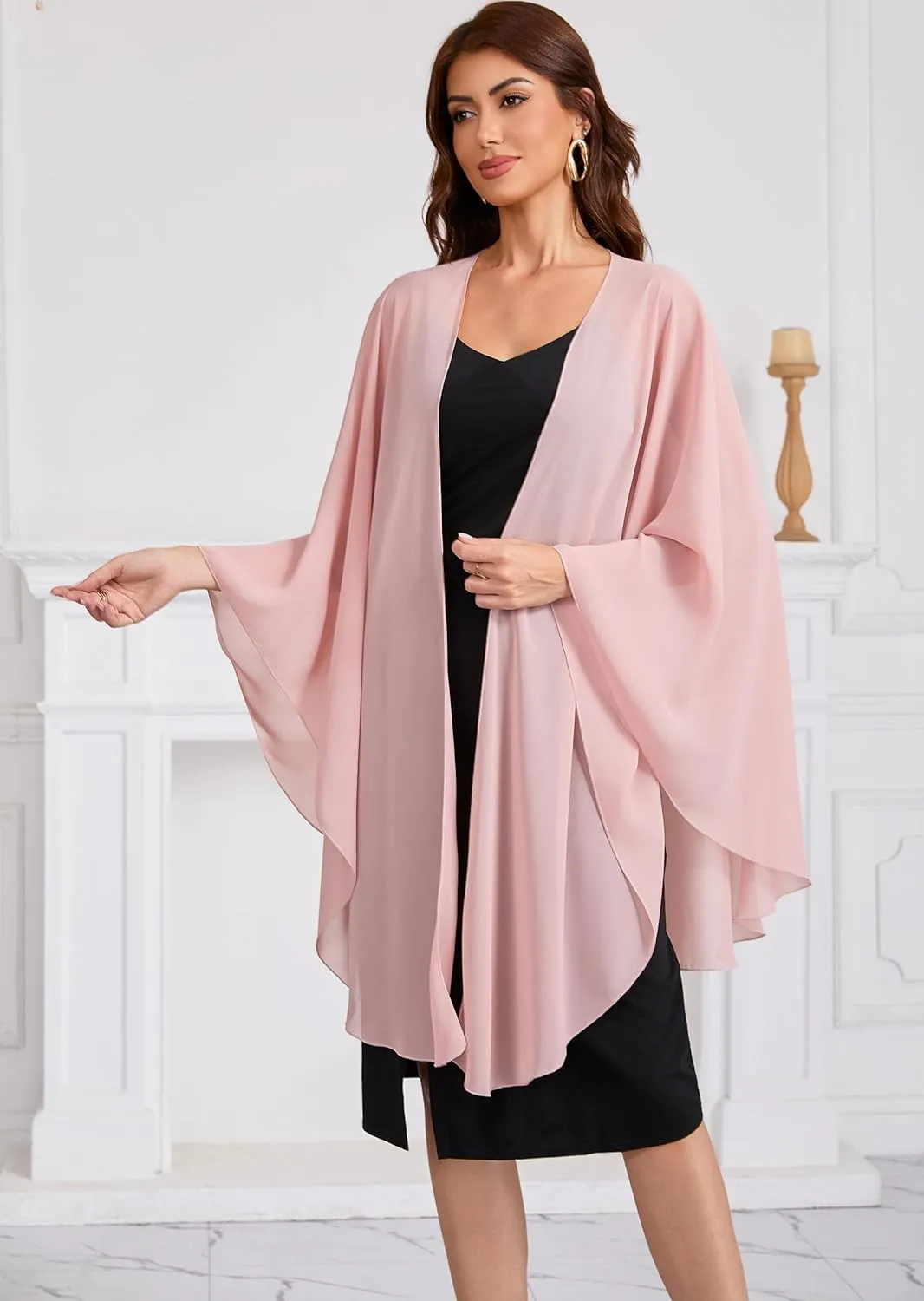 Women's Shawls and Wraps for Evening Dress Chiffon Scarf Soft Elegant Pashmina Wedding Bridal Scarve