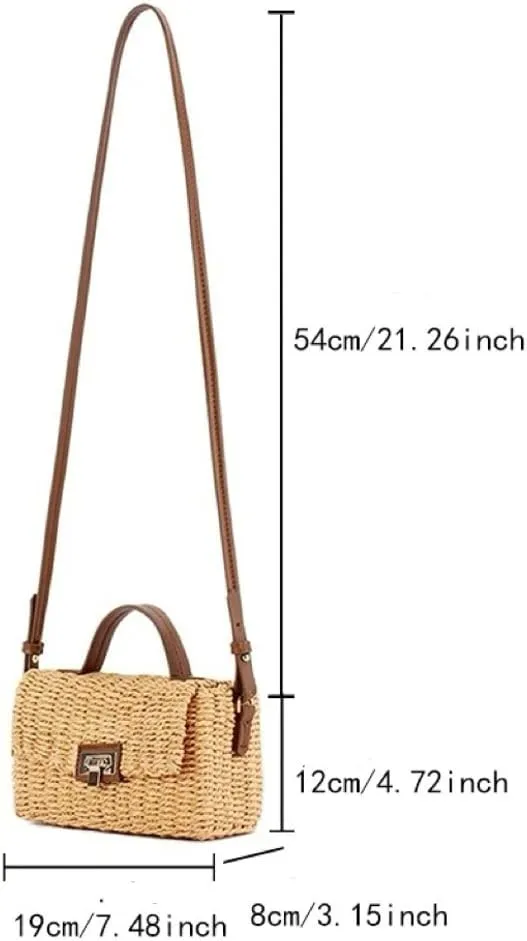 Womens Shoulder Handbag Summer Beach Straw Hobo Crossbody Bag 2025 Trendy Woven Top Handle Bag for Vacation