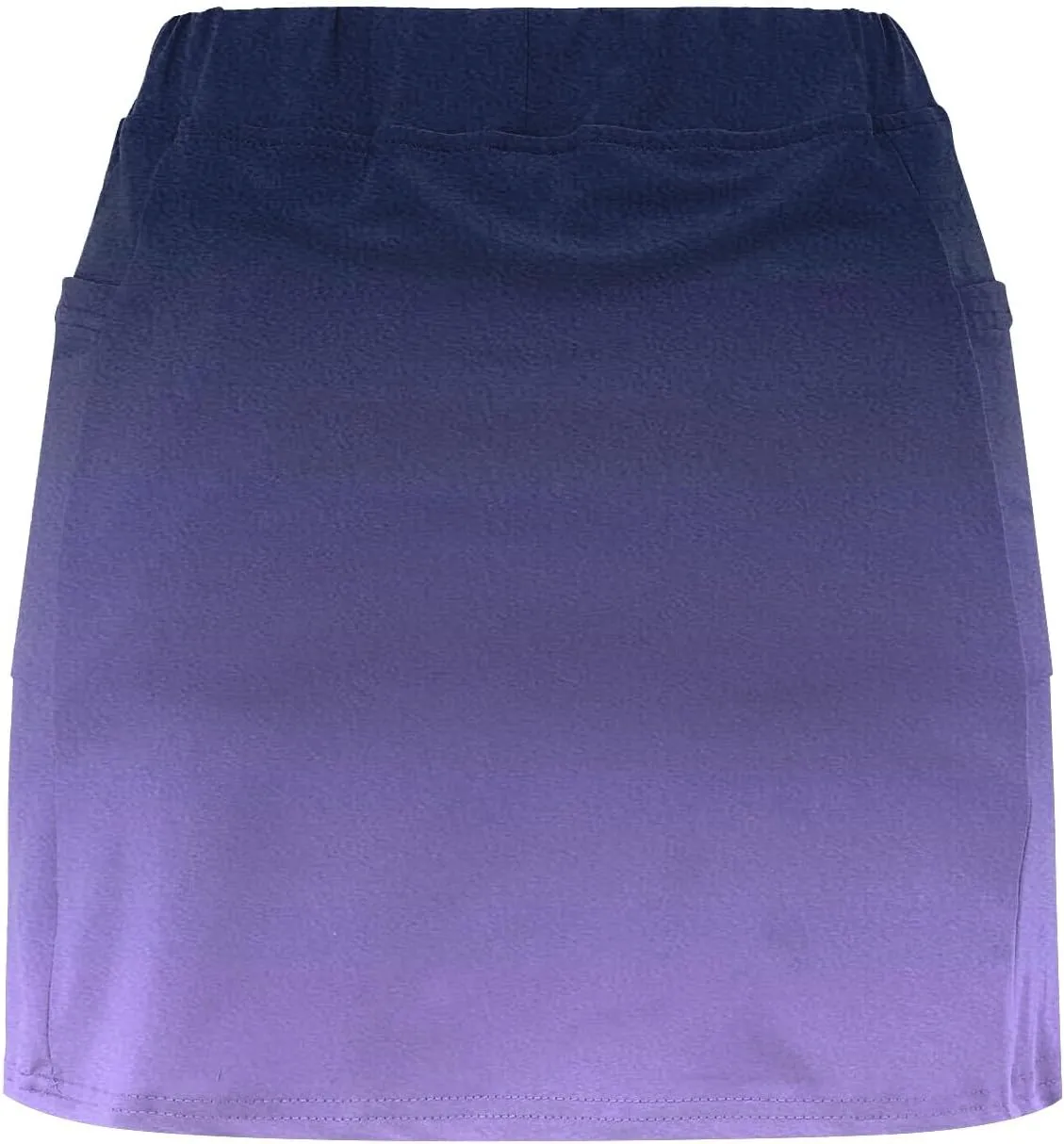 Womens Summer Athletic Culottes 2024 Fashionable Gradient Color Mid Waisted Shorts Pants Double Layer Tennis Yoga Pantskirts