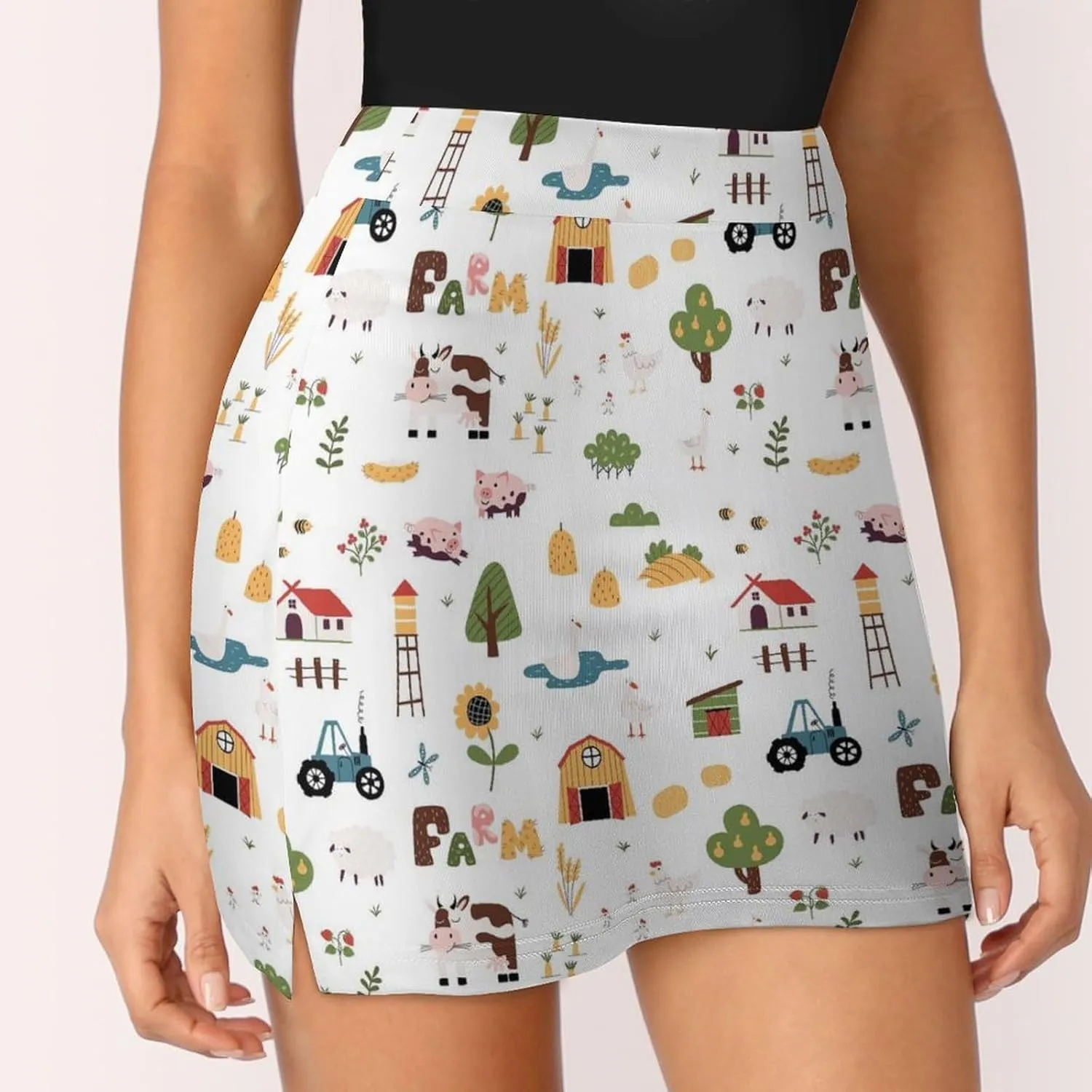 Women's Tennis Skirt Anti-Peek Workout Skorts with Built-in Shorts Pocket for Gym Golf Running