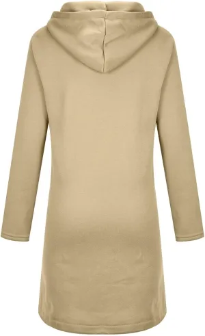 Womens Zip Up Hoodies Oversized Fleece Long Sleeve Sweatshirts Drawstring Casual Jacket Coat with Pockets