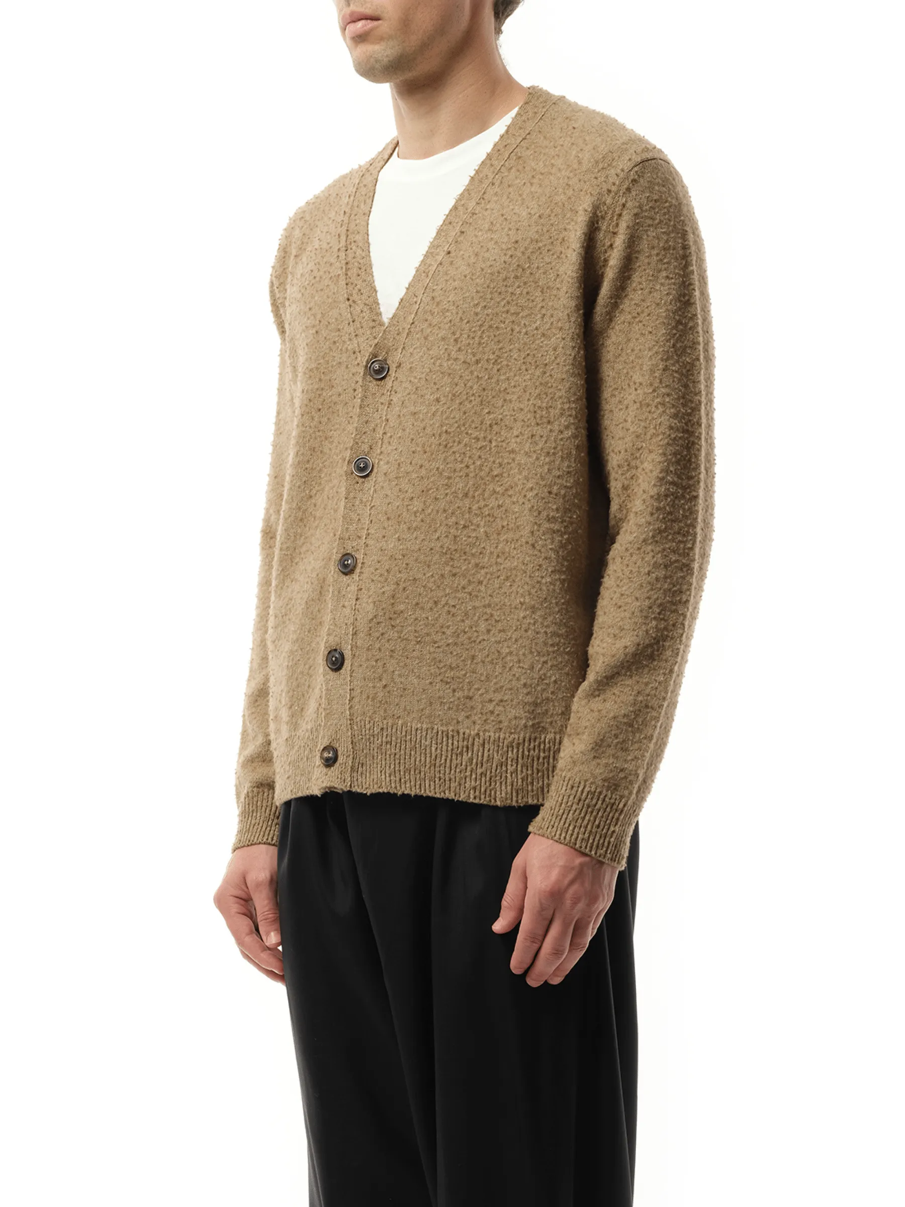 Wool Cardigan in Walnut