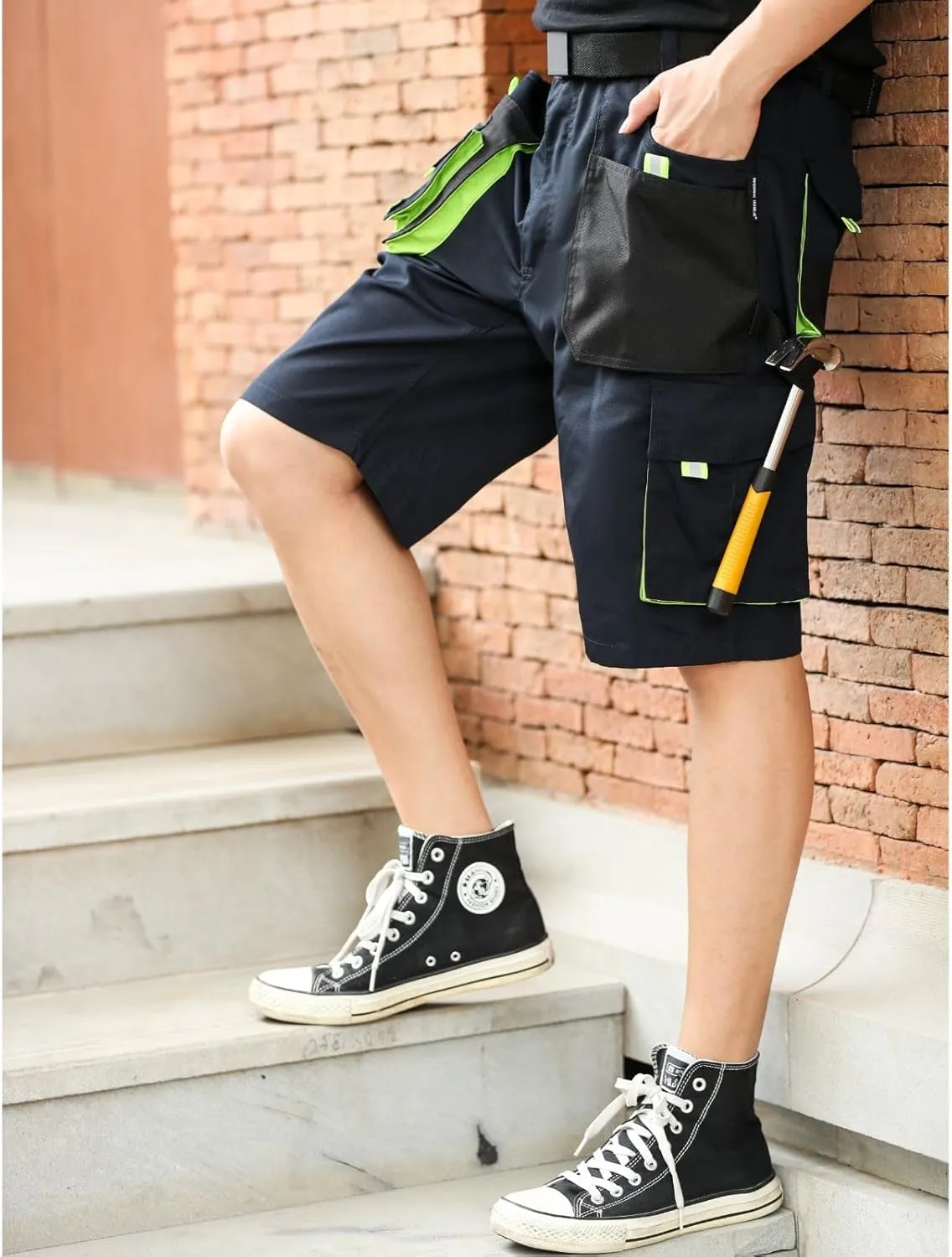 WORK IDEA Men's Work Cargo Shorts Outdoor Multi-Pocket Workwear Hiking Camping Travel Golf Causal