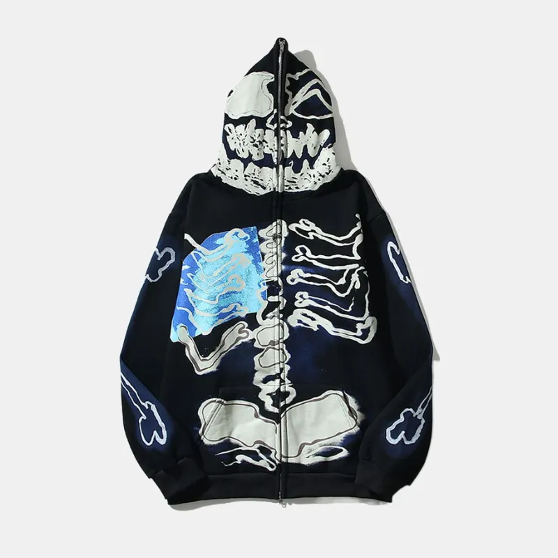 Xray | Vintage Y2K Inspired Zipper Hoodie