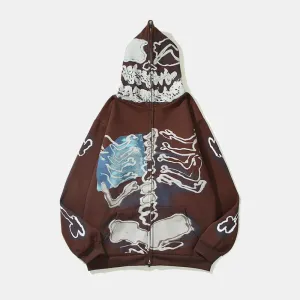 Xray | Vintage Y2K Inspired Zipper Hoodie