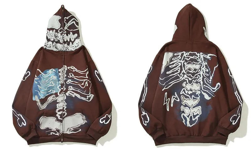Xray | Vintage Y2K Inspired Zipper Hoodie