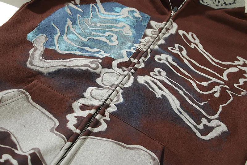 Xray | Vintage Y2K Inspired Zipper Hoodie