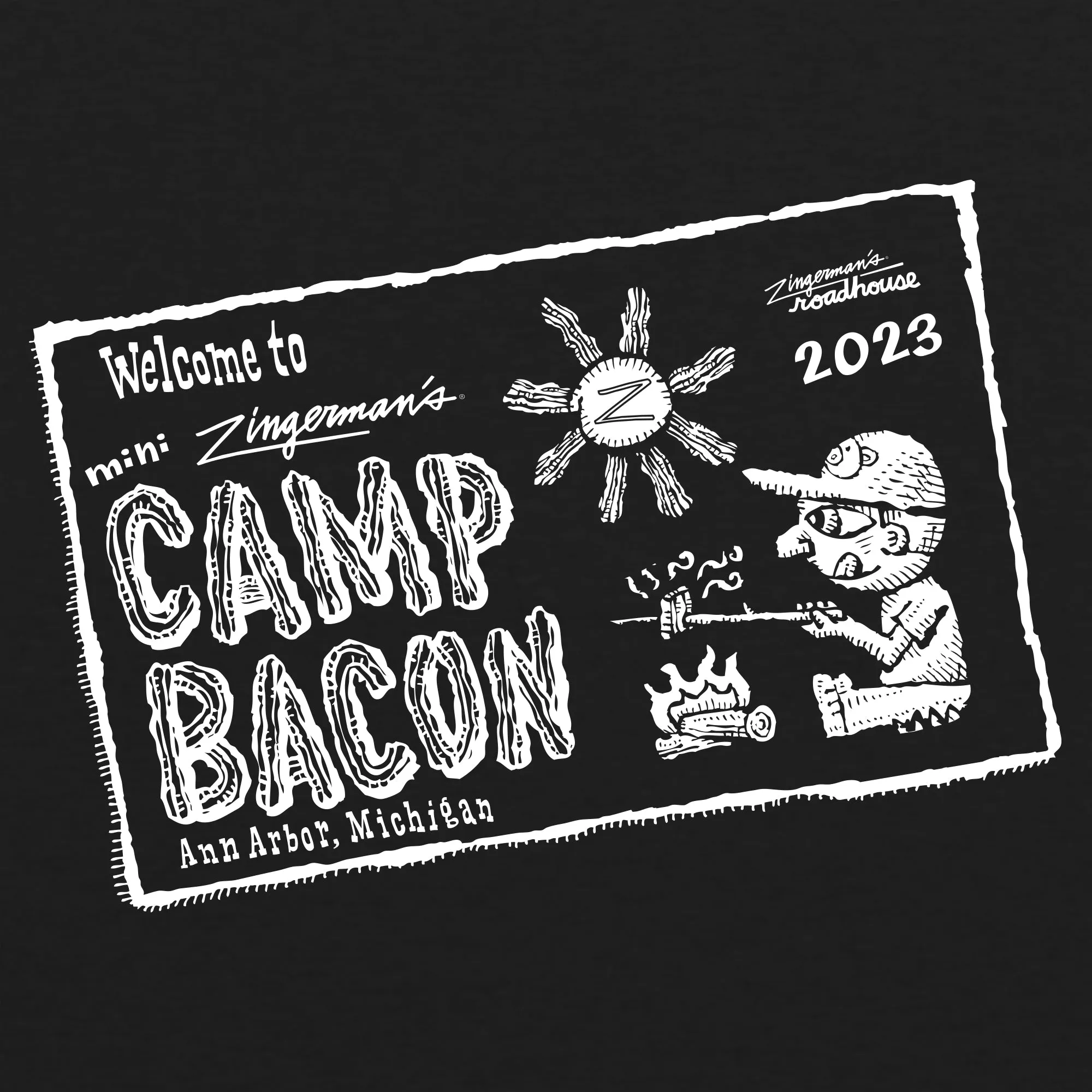 Zingerman's Camp Bacon T-Shirt - Black
